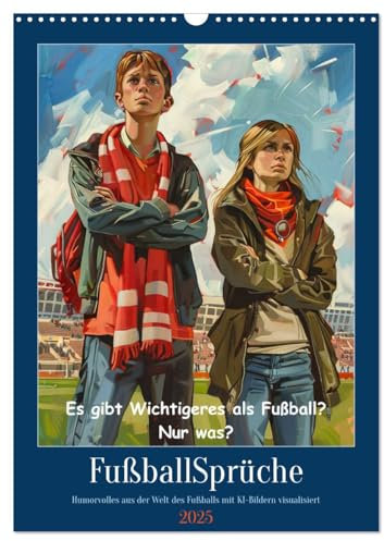 Fußballsprüche (Wandkalender 2025 DIN A3 hoch), CALVENDO Monatskalender