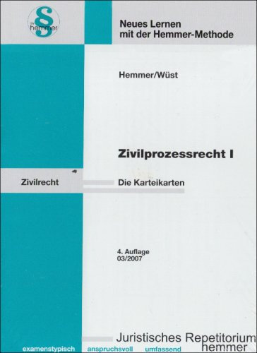 ZPO I - Karteikarten (Karteikarten - Zivilrecht)