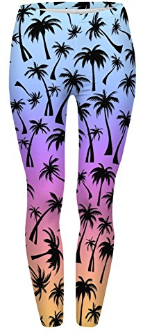 Fringoo Yoga-Leggings für Damen, enganliegend Gr. One size , Rainbow Palms