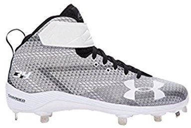 UA Harper One Mid ST Baseball Cleats (White/Black - Size 13)