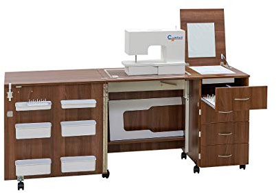 Comfort 2 | Nähmaschinenschrank | Nähmöbel | Nähtisch | (Beech Elmau, L (Air-Lifter to 15kg))
