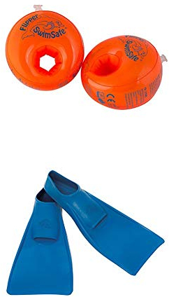 Flipper Swimsafe - Schwimmhilfe, ab 12 Monate + Flossen für Kinder- und Kleinkinder