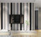 Tapete Moderne Minimalistische Schwarz-weiß Grau Gestreifte Vliestapete Wohnzimmer Schlafzimmer TV Sofa Horizontal gestreifte Tapeten / 20.8 In 32.8 Ft=57 Sq.ft (10,05 m x 0,53 m)