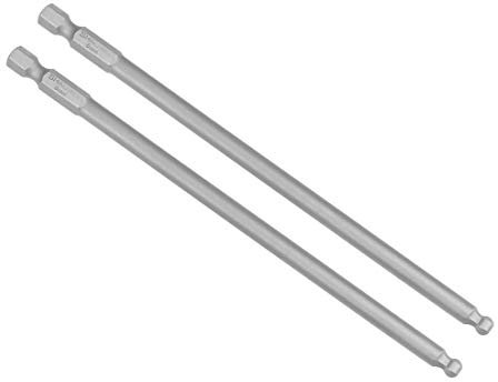 sourcing map 2stk. Kugelkopf Sechskant Bits 1/4 Zoll Sechskantschaft 5,1 Zoll Länge Magnetische H5 Kopf S2 HRC58 Schraubendreher Bit