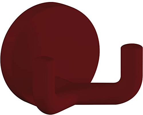 HEWI 477.90B025 33 Mantelhaken 477.90.025 Breite 60 mm, Tiefe 43,5 mm, Polyamid, Farbe: Rubinrot Matt