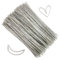 Carykon 200 Stück Glitzer Lametta kreative Kunst Stiele Pfeifenreiniger 30,5 cm silber