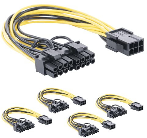 5Pack Scheda Madre Grafica 6 Pin a 8 pin Pcie Adattatore 6Pin PCI Express a 2 X PCIe 8 (6+2) Pin Scheda Video PCI-e GPU VGA Y-splitter Hub Cavo di Alimentazione GPU a GPU