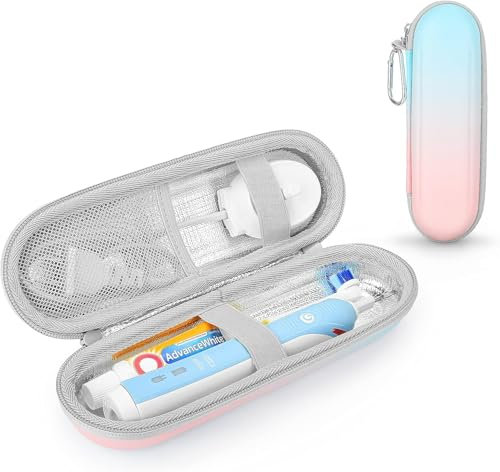 Case for Braun Oral B/Oral-b Pro/Philips Sonicare/Fairywill Sonic Electric Toothbrush with Accessories Storage, Portable Holder Travel Protective Cover (Gradient)