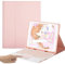 CHSTLS Touchpad Keyboard Case for iPad 9.7 6th Gen 2018 / 5th Gen 2017, Pro 9.7, Air 2, Air 1, Slim PU Leather Folio Stand Cover with Detachable Wireless Bluetooth Keyboard/Pencil Holder - Pink