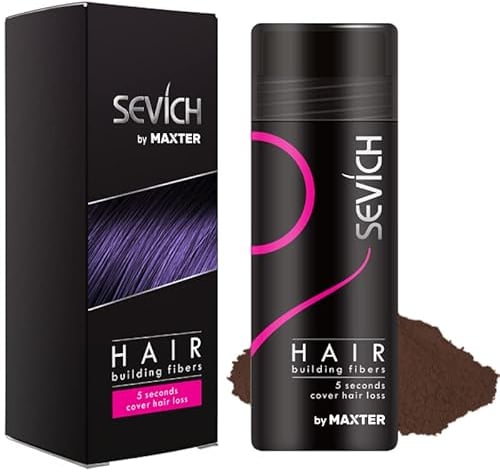 Streuhaar zur Haarverdichtung - Schütthaar, um den Haarmangel sofort zu verbergen - Haarpuder 100% natürlicher Baumwolle für Männer und Frauen (Rotbraun 25g)