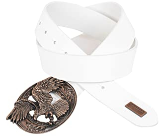 Cipo & Baxx Herren Leder Gürtel Belt Accessoire Design Ausgefallen Schließe CG200 Weiß Gr.95