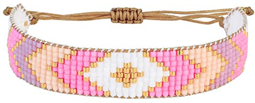 C·QUAN CHI Women Arrow Pattern Strand Bracelets Lucky Evil Eye Rope Bracelets Ethnic Bracelets - 13C