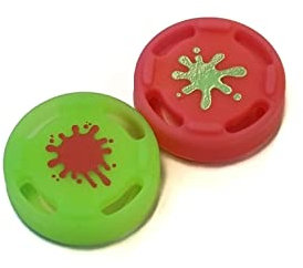 Generic | Poignées de jeu | 1.41 | Casquettes pour votre(s) Contrôleur de jeu | Splash - Rose/Vert | 1 Set = 2 poignées | Compatible avec Nintendo Switch & LITE & OLED
