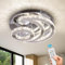 CXGLEAMING 15.7 Moderner Kronleuchter Kristall Deckenleuchte LED Dimmbar Deckenlampe Mond Runde Unterputz Hängelampe Luster für Wohnzimmerlampe Schlafzimmer Badezimmer Flur(Fernbedienung)