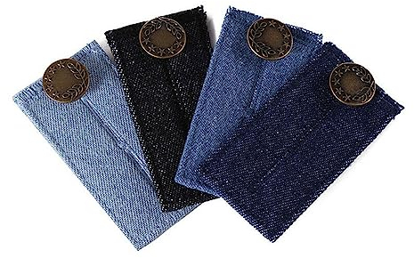 SONLED 4 Stücke Extender Elastische Erweiterte Tasten Einstellbare Hosen DIY Denim Verschluss Jeans Taille Kleidung Schnalle Verlängerung Snap