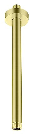 Brausearm Wandarm Duschkopfarm, Gold gebürstet, 1/2, 30 cm | Deckenanschluss