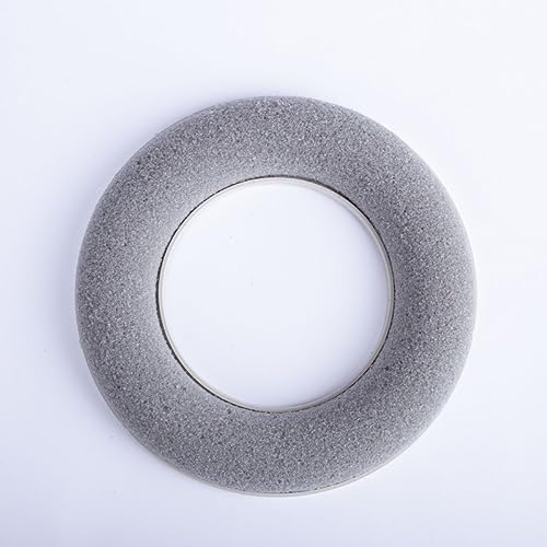 artplants.de Steckschaum Ring AMEB für Kunstblumen, mit Kunststoffunterlage, grau, Ø 15 cm - Steckschaum Kranz