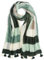 QIUTIMIY Schals für Damen Dünn Blumenmuster Bunte Schals und Tücher Halstuch mit Quasten für Frühling Sommerschal(Splicing-Green)