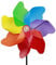 Generisch HAAC Solar Windrad mit Licht Länge 75 cm Größe 20 cm Farbe Regenbogen bunt Farbwechsel