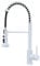 MIFULY White Copper Kitchen Tap with Pull Out Sprayer, Commercial 360 Swivel