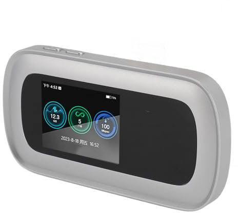 Hotspot Mobile WiFi Portatile 5G, Router Wireless Modem Portatile da 2,4/5 GHz, Hotspot Tascabile da 2,5 Gbps con Slot per Scheda SIM, Schermo LCD da 2,5 Pollici, Power Bank da