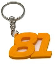 Pendentif 81 Oscar Piastri F1, porte-clés pilote de Formule 1, porte-clés F1, gadget Formule 1 pour clés de voiture, abréviation du nom du pilote de F1