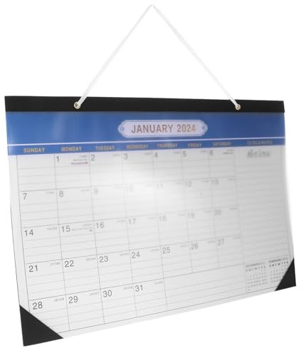 NUOBESTY Hängekalender Fürs Büro Monatskalender Zum Aufhängen Englischer Wandkalender Großes Kalenderblatt Bedruckt Zum Markieren Von Terminen Haushaltsplanung Organisierter Kalender