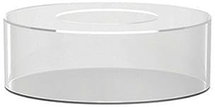 Hopbucan 1 Stück Acryl-Kuchen-Präsentationstafel, Rundes Kuchen-Präsentationstablett, Transparente Tortenständer-Werkzeuge, Rund, 15 X 15 X 5 cm.