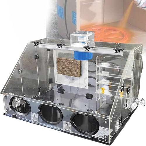 DPLWJPP Cabine Pulvérisation 40 W,Cabine Pulvérisation Aérographe Portable,Coffret Pulvérisation Peinture avec Lumières LED,pour Amateurs De Pièces,Transparent-70x47x40cm