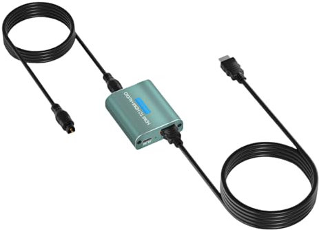 AMANKA HDMI Audio Splitter Extractor 4K, HD MI to HDMi Audio Converter with Coaxial and Optical Toslink SPDIF for Blu-ray, DVD, PS3, PS4 Pro, PS5, Xbox, Laptop