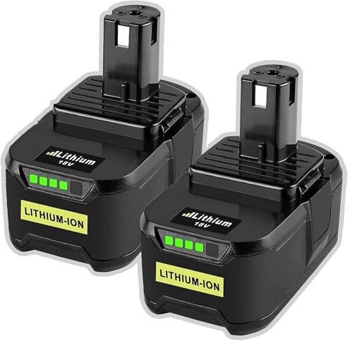 2X 18V 5,5Ah Li-ION Batterie de Remplacement pour Ryobi 18V One + Batterie P108 RB18L50 RB18L40 RB18L25 RB18L15 BPL1820 BPL-1815 BPL-1820G P103 P104 P105 P106 P107 Outils sans Fil