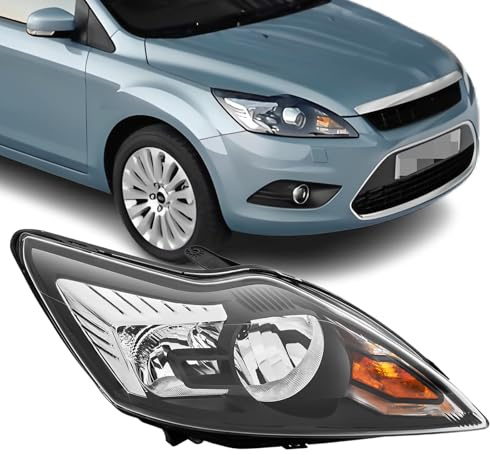 Für Ford Focus MK2 Facelift Schwarz Hauptscheinwerfer Front Scheinwerfer Links