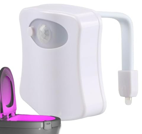Led Toilet Light - Upgraded Hanging Toilet Atmosphere Light, 8/16 Colors Body Motion Sensor Toilet Bowl Seat Lamp, Washroom Night Light for Toilet - 16 Colors