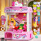 CWLAKON Candy Grabber Machine, Machine à Attraper Les Poupées avec 20 Mini Jouet, Distributeur de Bonbons Jeu d'arcade avec Musique, Anniversaires et Cadeaux de Noël pour Enfants Filles, Rose