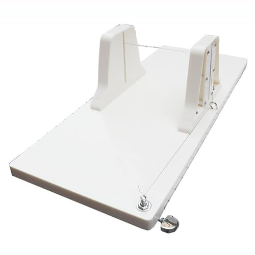 Adjustable Soap Cutter, Acrylic Push Cutter with Wire, DIY Soap Cutting Machine with Scale, Loaf Slicer for Soap Making and Candles Trimming