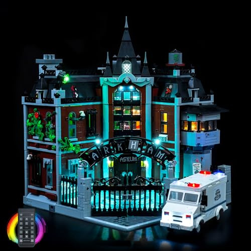 Fernbedienung Led Licht Set Kompatibel mit Lego 76300 Arkham Asylum (Kein Modell), Led Beleuchtungs Set Compatible with Lego Arkham Asylum Kreative Spielzeug