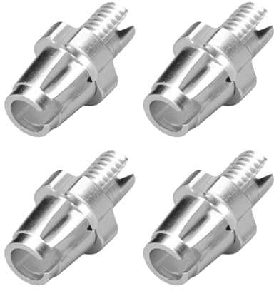 ChainYao 4 PCS M7 Bike Brake Lever Adjuster, 7mm Aluminum Alloy Brake Cable Adjusting Screws for Mountain Bike, Road Bike, MTB (Silver)