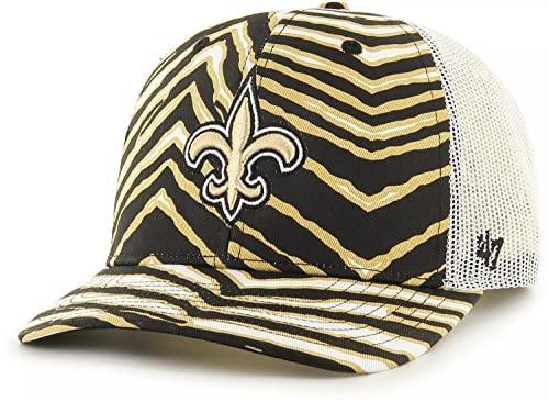 47 New Orleans Saints Herren Black Trucker Hat - NFL Mesh Adjustable Cap