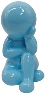 Present Time Ornament Amigo Dreaming Medium - Sanftes Blau - 14.8x11.2x20cm | Sonstiges - Modern - Kunststoff - Dekoaufsteller - Deko Wohnzimmer & Schlafzimmer