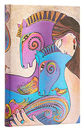 Maria and Mares (Mystical Horses) Mini Dayplanner 2023: Hardcover, Horizontal Layout, 100 gsm, elastic closure (Old Leather Collection)