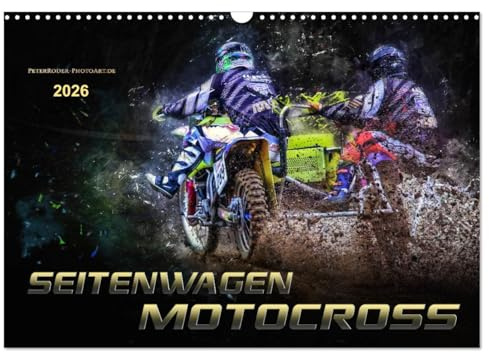 Seitenwagen Motocross (Wandkalender 2026 DIN A3 quer), CALVENDO Monatskalender: Motocross, faszinierender Extremsport mit spektakulären Sprüngen (CALVENDO Sport)