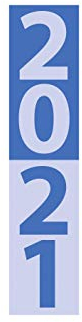 Streifenplaner Compact Blau 2021: Wandplaner und Bürokalender als praktische Monatsübersicht I Streifenkalender schmal: 11,8 x 50 cm