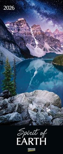 Spirit of Earth 2026: Schmaler Wandkalender. Foto-Kunstkalender über unsere atemberaubende Natur. PhotoArt Vertikal. 28,5 x 69 cm.