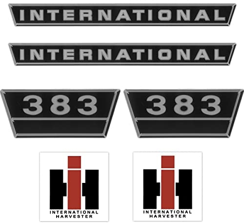IHC International 383 Schwarz Silber Groß Schlepper Traktor Aufkleber Klebefolie