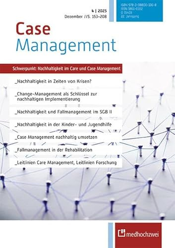 Case Management Ausgabe 4/2025: Schwerpunkt: Nachhaltigkeit im Care und Case Management