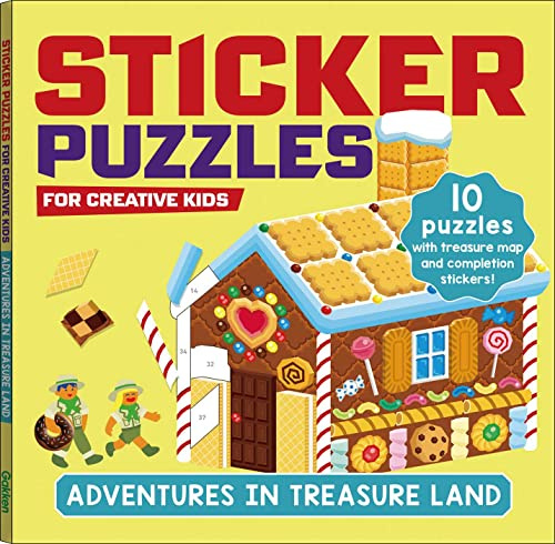STICKER PUZZLES; ADVENTURES IN TREASURELAND: For Creative Kids (Volume 2)