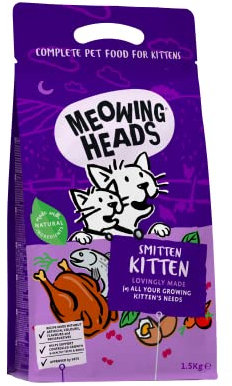 Meowing Heads Complete Dry Cat Food 1.5kg - Smitten Kitten - Vet Approved