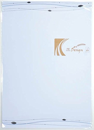 ARTOZ Designpapier Kommunion - Konfirmation, 5er-Pack, Im Zeichen der Fische, Ichtus in Wellenlinien Silber geprägt, A4