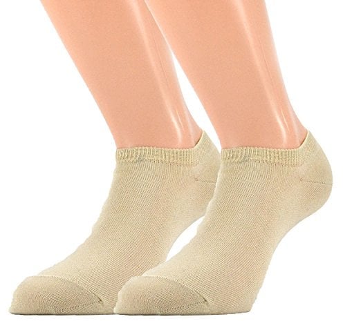 6 paia di mini calze pariscarpa in filo di scozia elasticizzato, beige 38/40