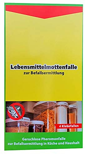 2 Stück Lebensmittel-Mottenfalle Leimfalle Mottenpapier Klebefalle